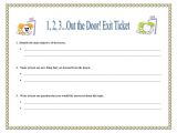 Exit Slips Template Exit Ticket Template Cyberuse