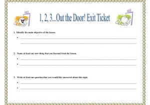 Exit Slips Template Exit Ticket Template Cyberuse