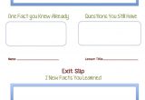 Exit Slips Template Tween Teaching Parent Contact Log and Exit Slip Sheets