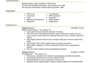 Experienced Rn Resume Templates Sample Resume Registered Nurse No Experience Platinum