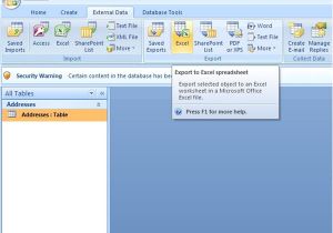 Export Access Data to Excel Template Can You Import Excel 2007 Into Access 2003 How to Export