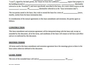 Extension Of Contract Template 11 Lease Extension Agreements Free Sample Example format