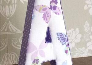 Fabric Covered Letters for Nursery butterfly Home Decor Lilac Girls Nursery Bedroom