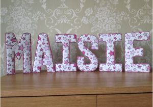 Fabric Covered Letters for Nursery Fabric Letters 3d Wall Art Ideal Nursery or