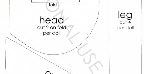 Fabric Doll Template Free Pattern Pieces Make It and Love It