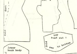 Fabric Doll Template Vintage Cloth Doll Patterns