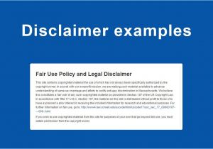Facebook Disclaimer Template Disclaimer Examples Termsfeed