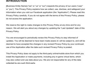 Facebook Disclaimer Template Free Privacy Policy Templates Website Mobile Fb App