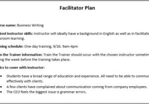 Facilitation Plan Template How to Distribute and Implement Instruction Webucator
