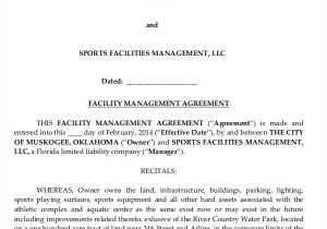Facilities Management Contract Template 9 Facility Agreement Templates Free Sample Example