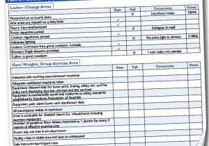 Facility Security Plan Template Gym Health and Safety Checklist Anotherhackedlife Com