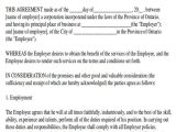 Fair Work Employment Contract Template Job Agreement Contract Sample 7 Examples In Word Pdf
