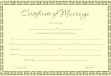 Fake Marriage Certificate Template Banana Gold Colored Marriage Certificate Template