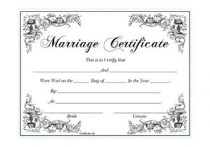 Fake Marriage Certificate Template Fake Marriage Certificate Template Free Gallery