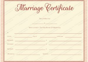Fake Marriage Certificate Template Maroon Delight Marriage Certificate Template Marriage