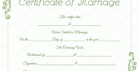 Fake Marriage Certificate Template Standard Marriage Certificate Template Dotxes