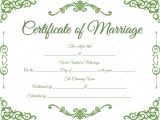 Fake Marriage Certificate Template Traditional Corner Marriage Certificate Template Dotxes