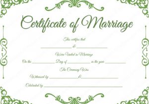 Fake Marriage Certificate Template Traditional Corner Marriage Certificate Template Dotxes