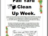 Fall Clean Up Flyer Template Backyard Scaping Advertising Ideas for Landscaping Business