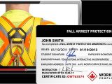 Fall Protection Certification Template Fall Protection Worksite Safety