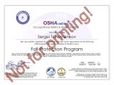 Fall Protection Certification Template Hse Certification