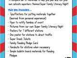 Family Reading Night Flyer Template Buzzing with Ms B Super Family Literacy Night Superhero