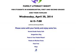 Family Reading Night Flyer Template Wildwood K 2 Family Literacy Night April 30 Wildwood