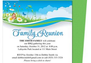 Family Reunion Flyer Template Free Summer Breeze Family Reunion Party Invitation Templates