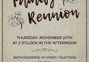 Family Reunion Flyer Template Word Family Reunion Invitation Design Template In Word Psd
