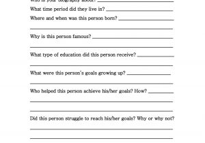 Famous Person Report Template 6 Best Images Of Biography Book Report Printables