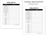 Fantasy Football Email Template Free Printable Football Roster the tomkat Studio Blog