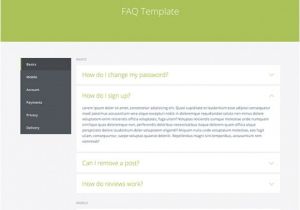 Faq Bootstrap Template Faq Template HTML Freebiesbug