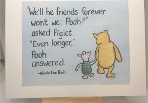 Farewell Card Message to Friend Friend Card Winnie the Pooh Quote Friends forever Bestie