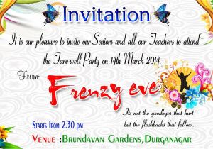 Farewell Invitation Card for Senior Students Beautiful Surprise Party Invitation Template Accordingly