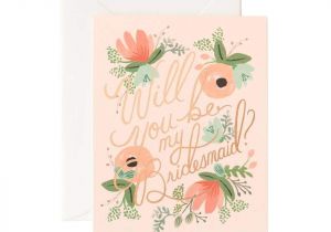 Farewell Ke Liye Greeting Card Blushing Bridesmaid Card