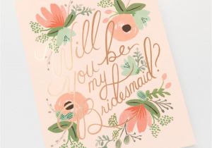 Farewell Ke Liye Greeting Card Blushing Bridesmaid Card