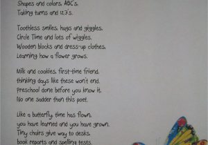 Farewell Message to Write In Card Preschool Poem for End Of Year I Don T Think I Could Read