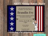 Farewell Party Invitation Card for Teachers Military Going Away Party Navy Farewell Invitation with