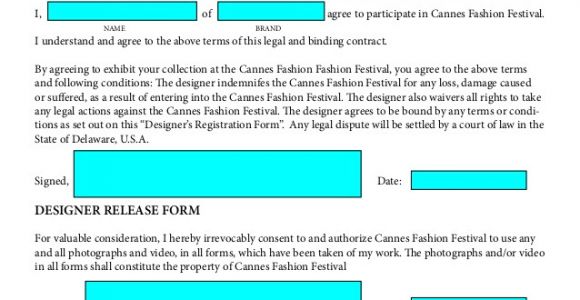 Fashion Show Contract Template Fashion Festival Designers Contract 1