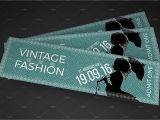 Fashion Show Ticket Template Vintage Fashion Show Ticket Invitation Templates