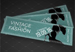 Fashion Show Ticket Template Vintage Fashion Show Ticket Invitation Templates