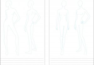 Fashion Sketchbook with Templates Outfit Drawing Template