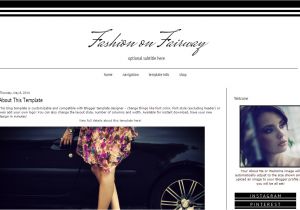 Fashion Templates for Blogger Fashion Blogger Template Black and White