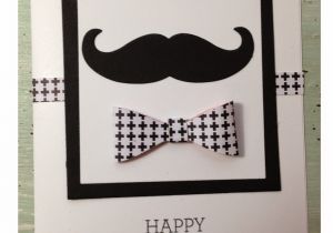 Fathers Day Simple Card Ideas Father S Day Card Using Stampin Up Mustache and Bow Punch