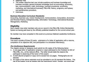 Fbla Job Interview Resume Cool the Most Excellent Business Management Resume Ever