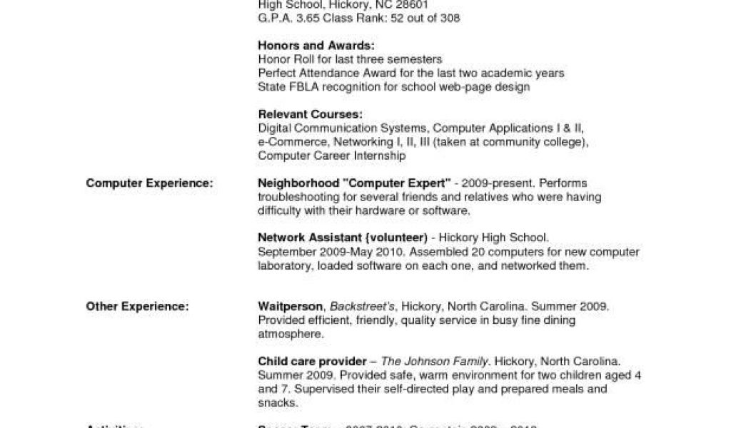 fbla format guide resume