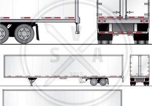 Fcpx Trailer Templates 53 Foot Dryvan Trailer Wrap Design Template Stock Vector Art