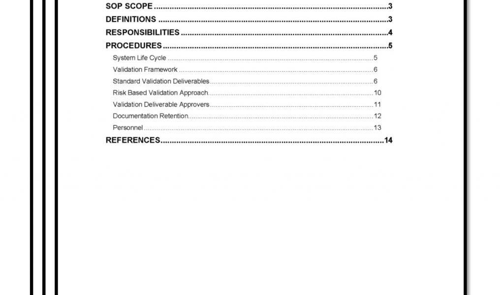 Fda sop Template Computer System Validation sop – williamson-ga.us