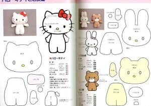Felt Plushie Templates Free Hello Kitty My Melody and Cute Bear Sewing Pattern