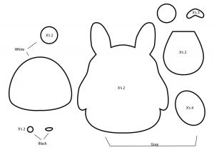 Felt Plushie Templates How to Make A totoro Plushie From Felt